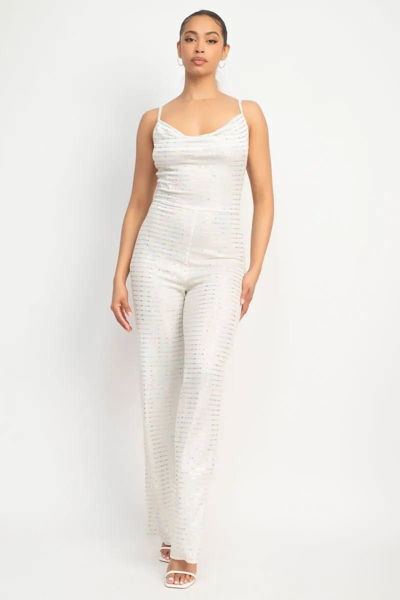 Shine the Night Away Jumpsuit- White