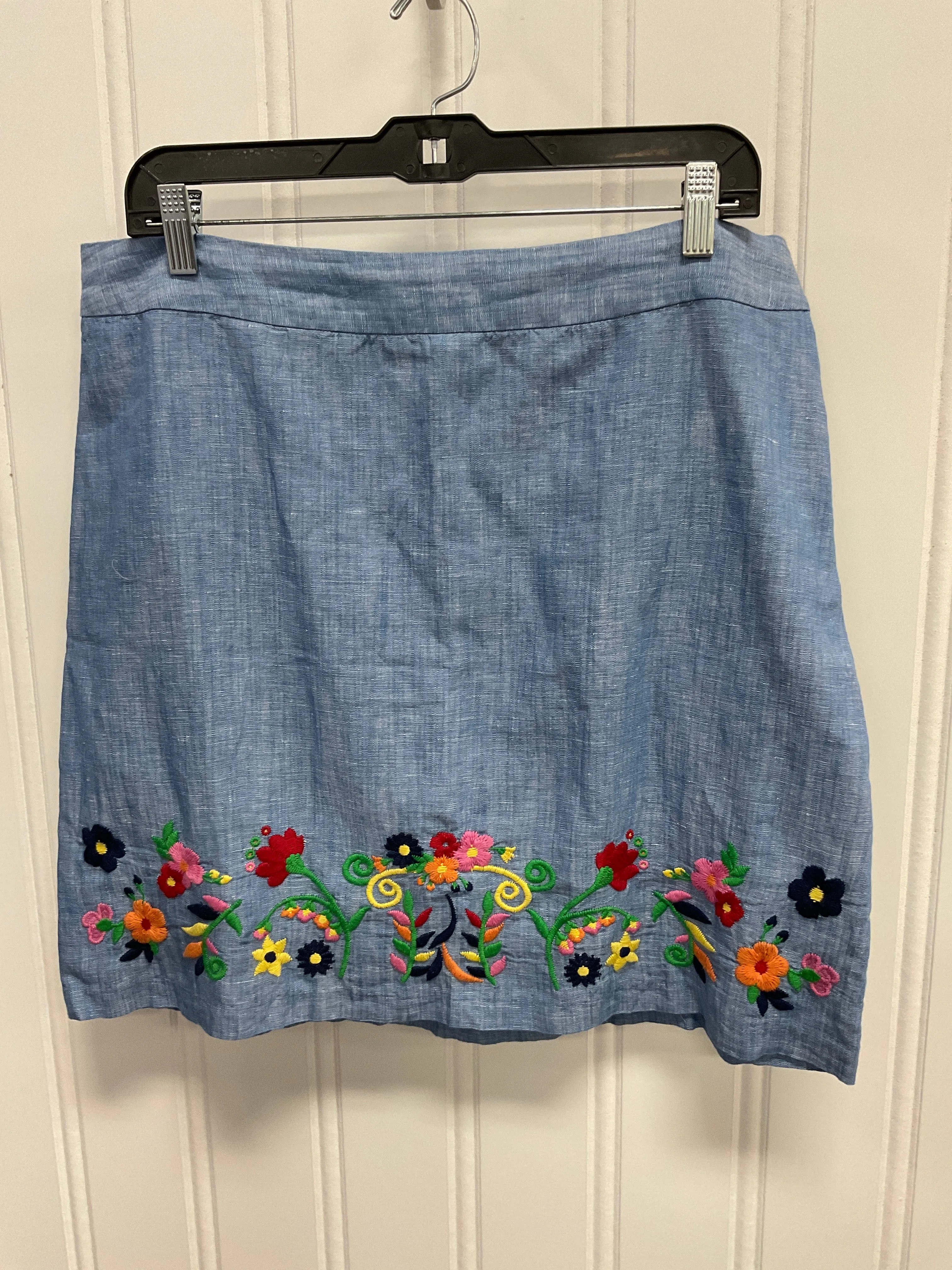 Skirt Midi By Talbots In Blue, Size:14P