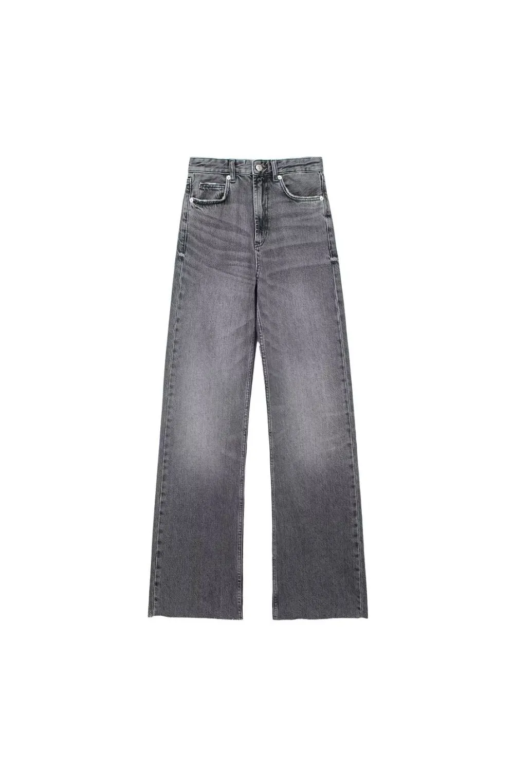 ‘Sophie ’Single-Button High-Waist Jeans （4 Color)