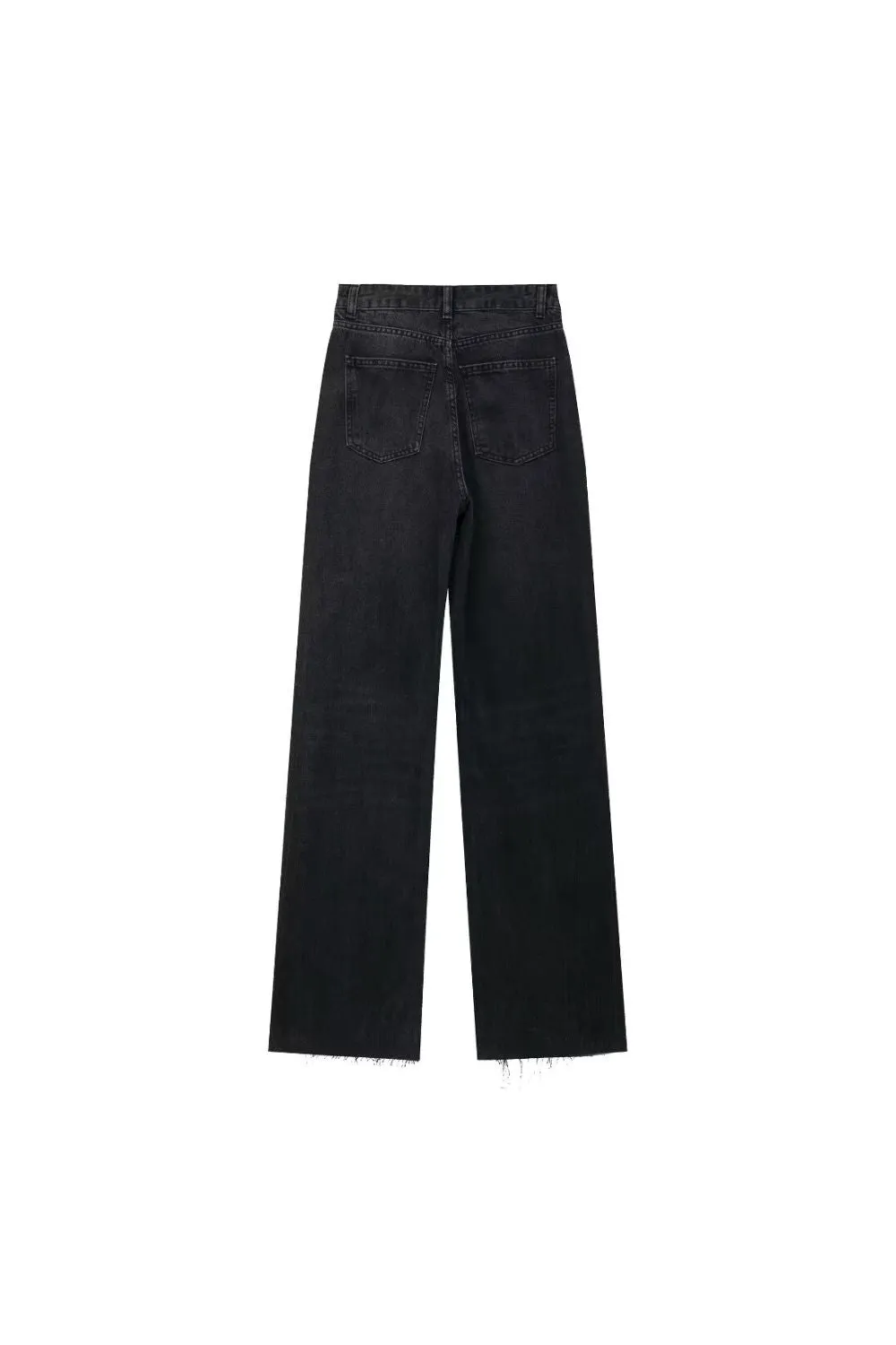 ‘Sophie ’Single-Button High-Waist Jeans （4 Color)