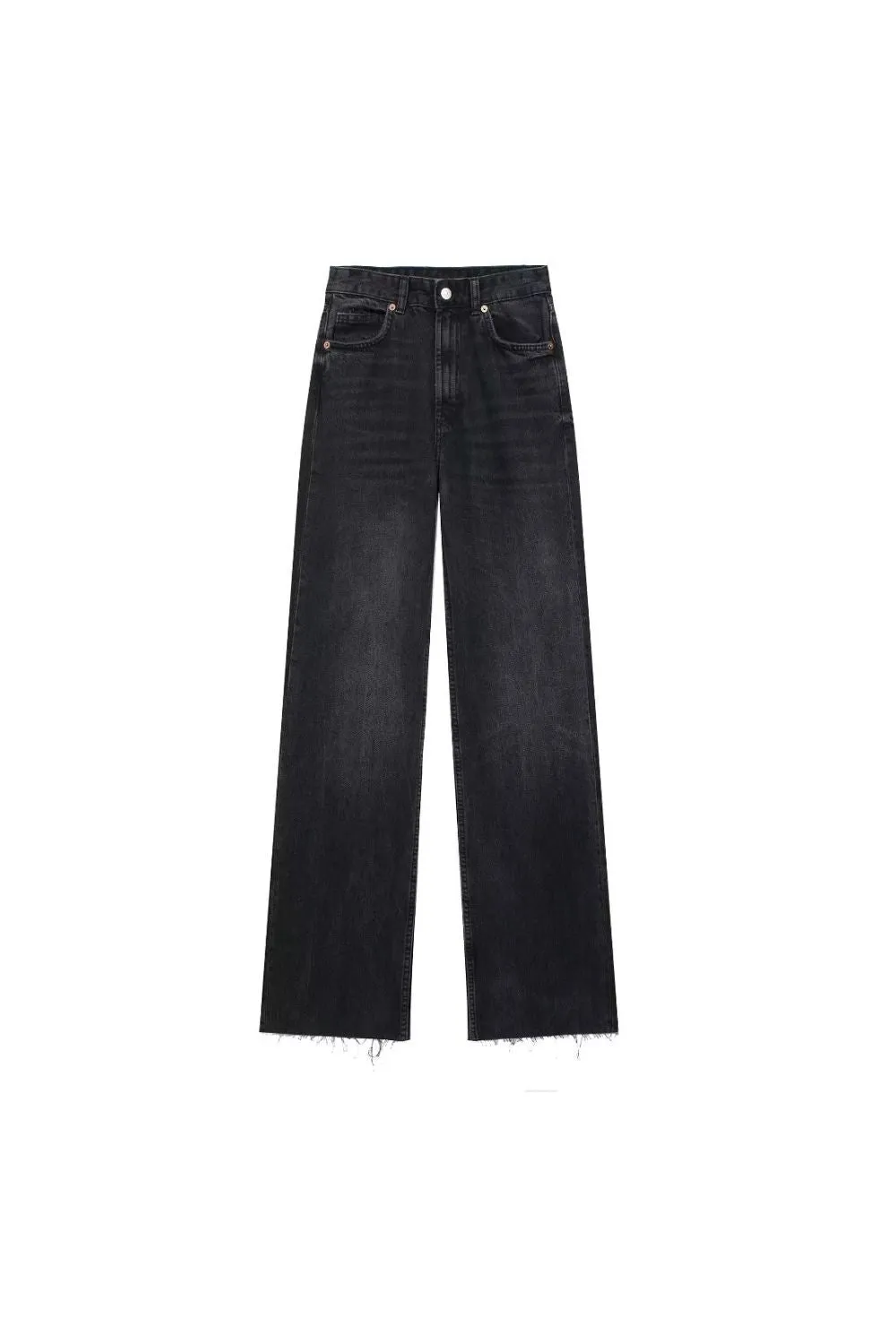 ‘Sophie ’Single-Button High-Waist Jeans （4 Color)