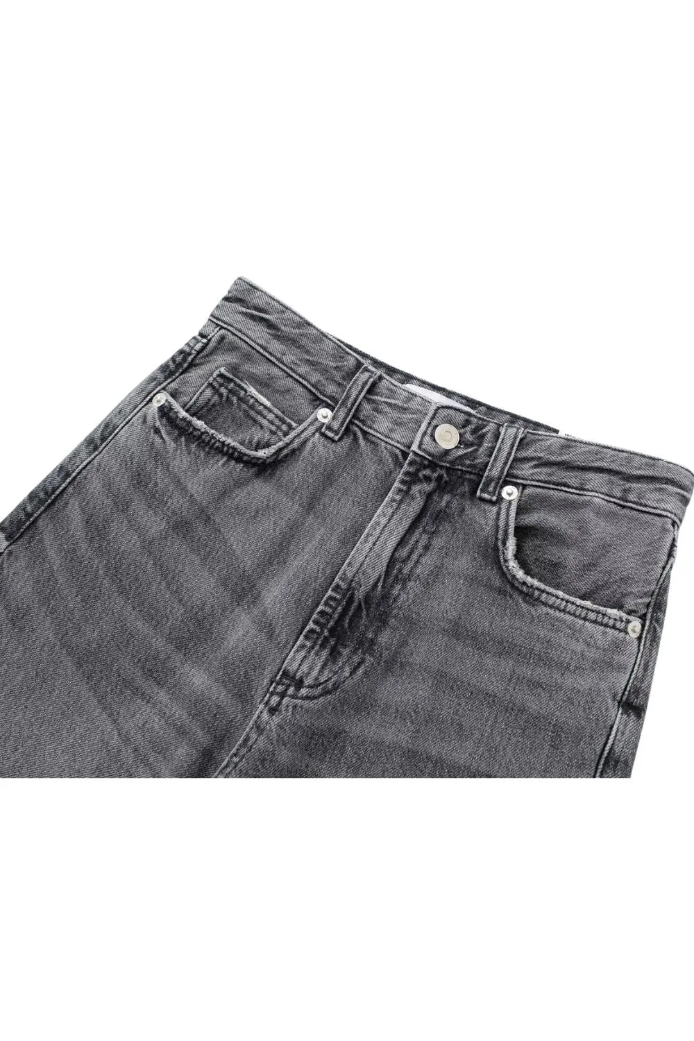 ‘Sophie ’Single-Button High-Waist Jeans （4 Color)