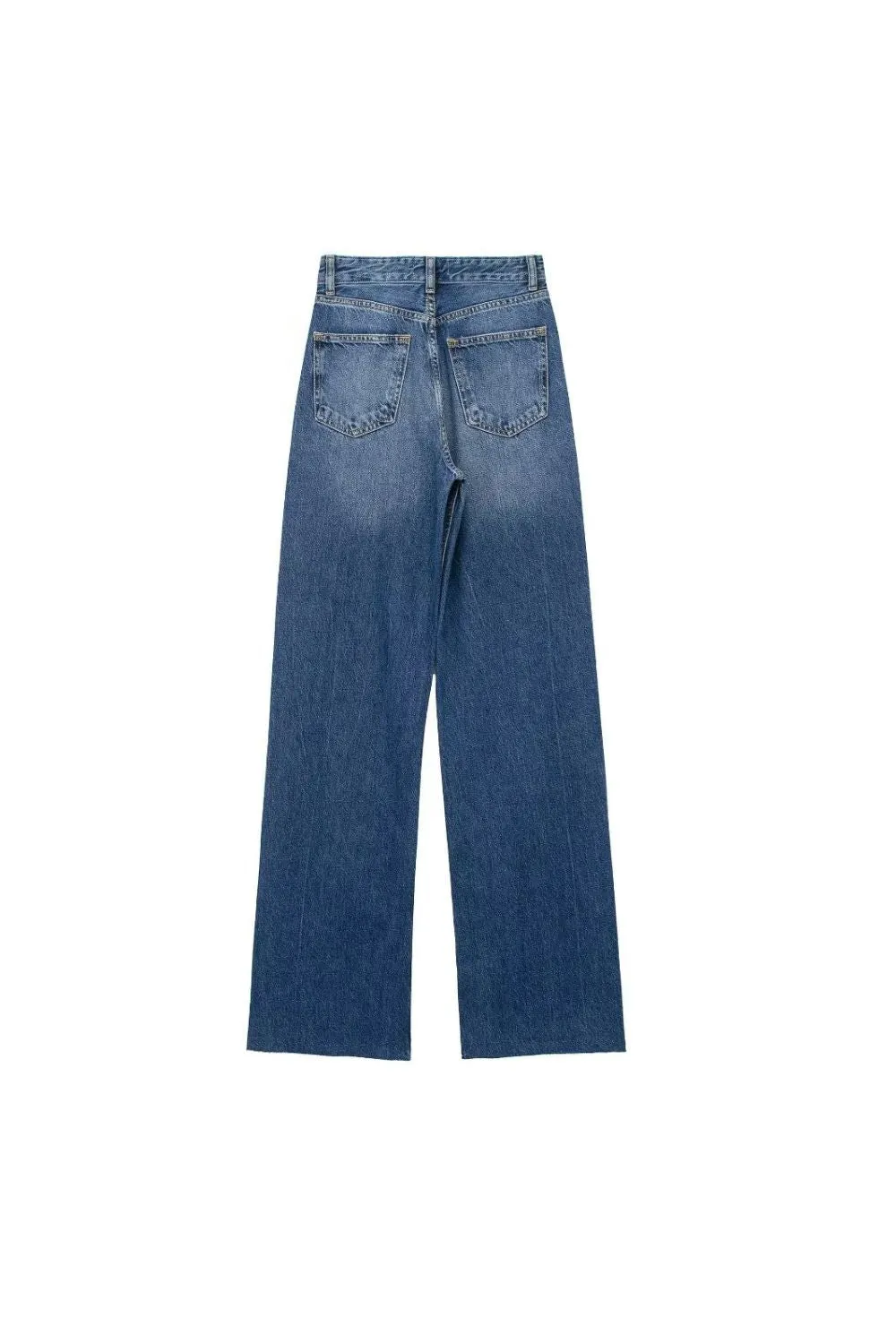 ‘Sophie ’Single-Button High-Waist Jeans （4 Color)