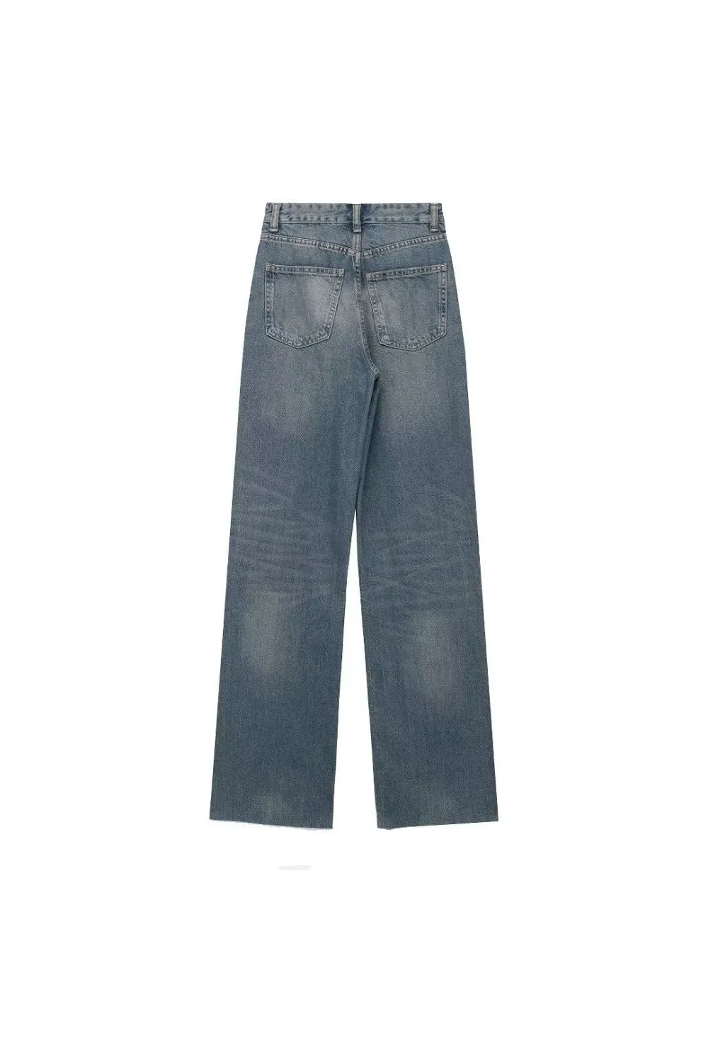 ‘Sophie ’Single-Button High-Waist Jeans （4 Color)