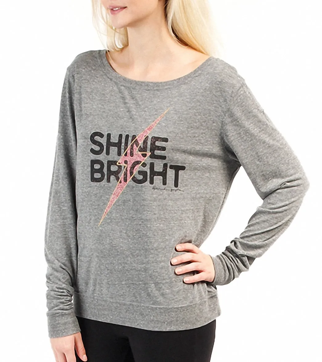 Spiritual Gangster Shine Bright Vinyasa Tri Grey Pullover