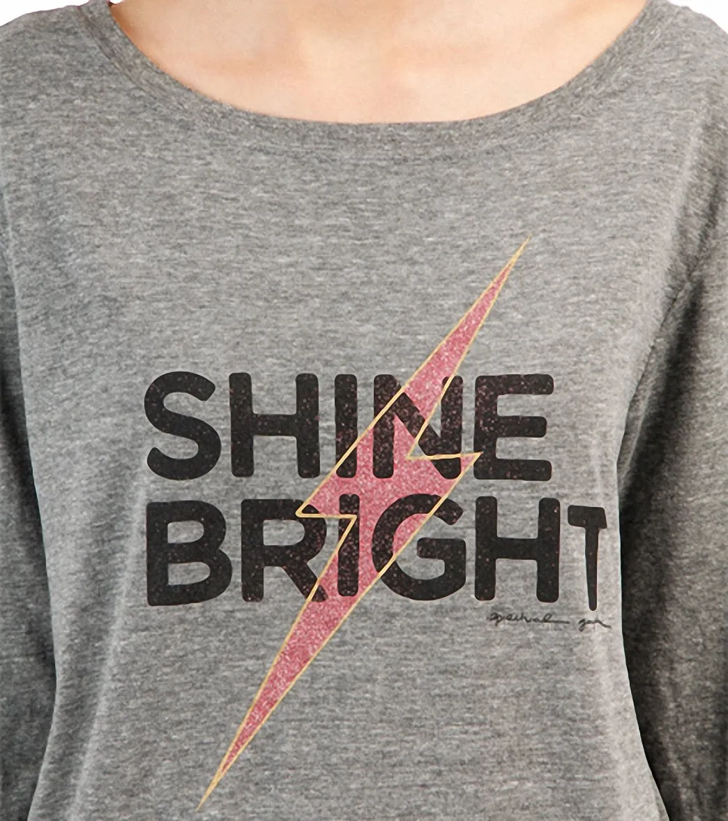 Spiritual Gangster Shine Bright Vinyasa Tri Grey Pullover
