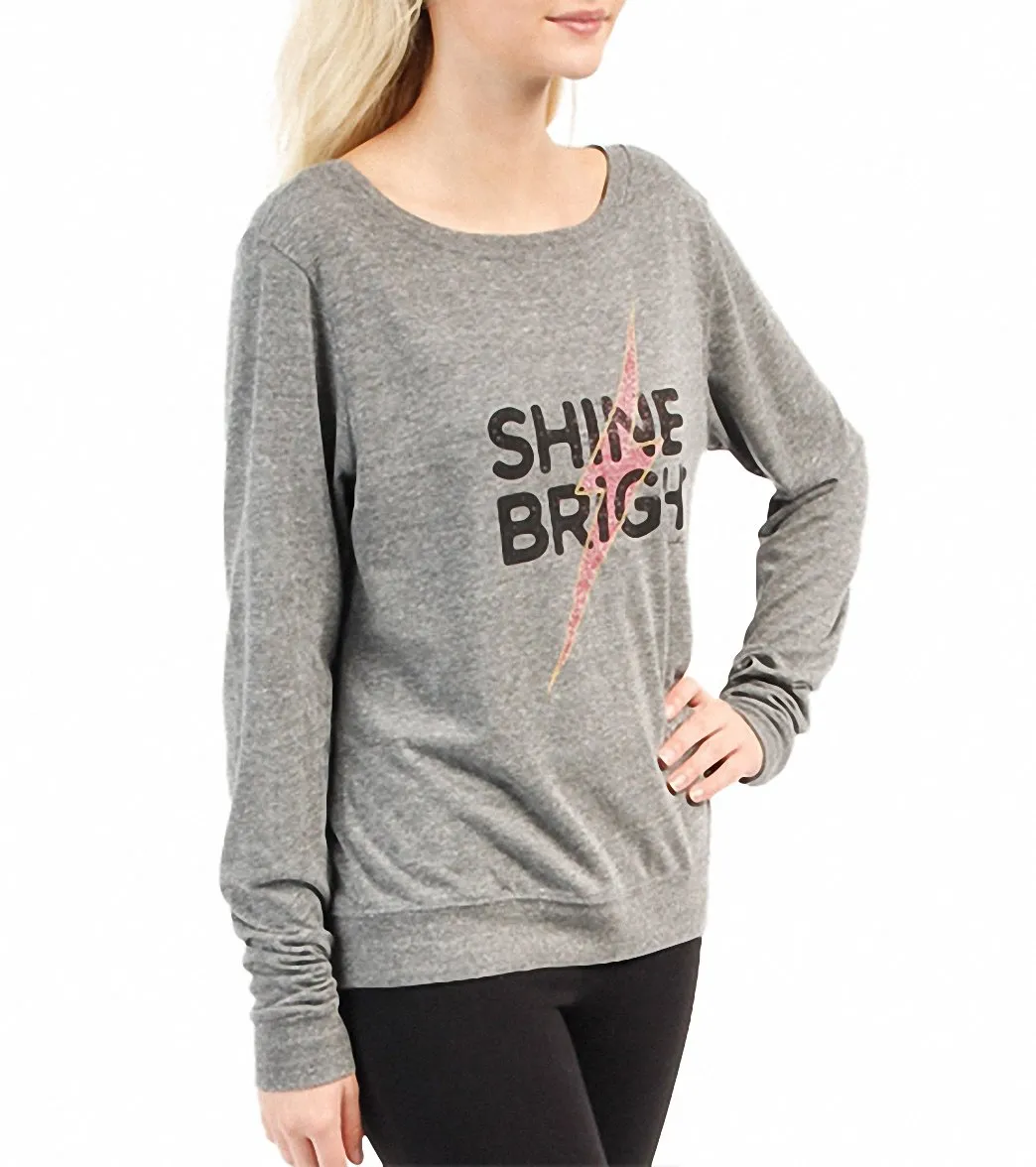 Spiritual Gangster Shine Bright Vinyasa Tri Grey Pullover