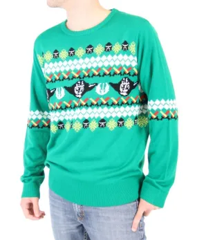 Star Wars Yoda Pattern Ugly Christmas Sweater