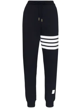 Sweatpants W/ Engineered 4 Bar In Loopback Navy