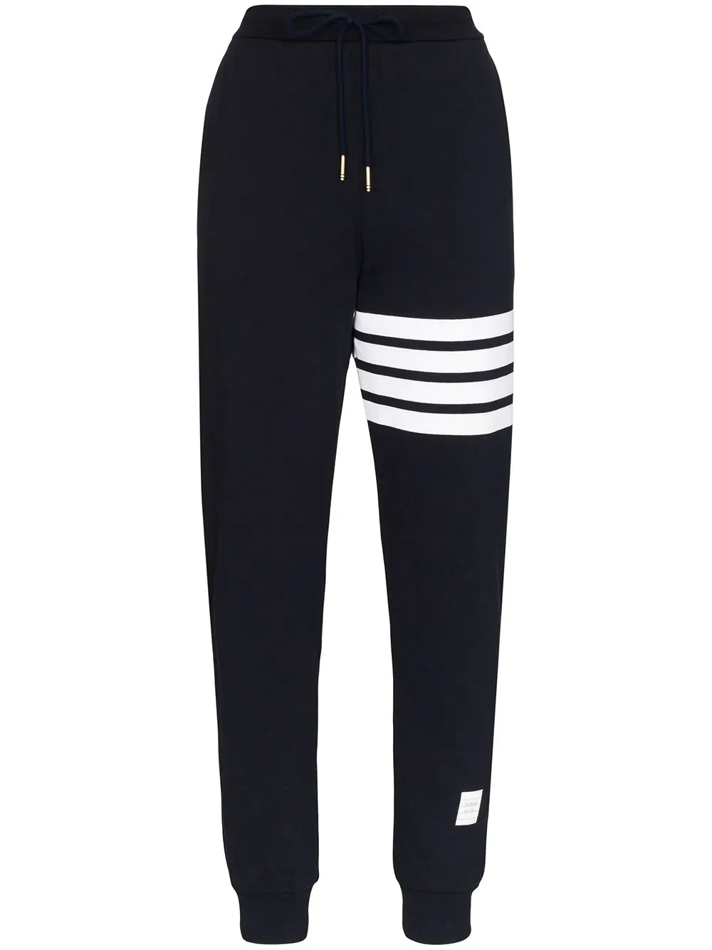 Sweatpants W/ Engineered 4 Bar In Loopback Navy