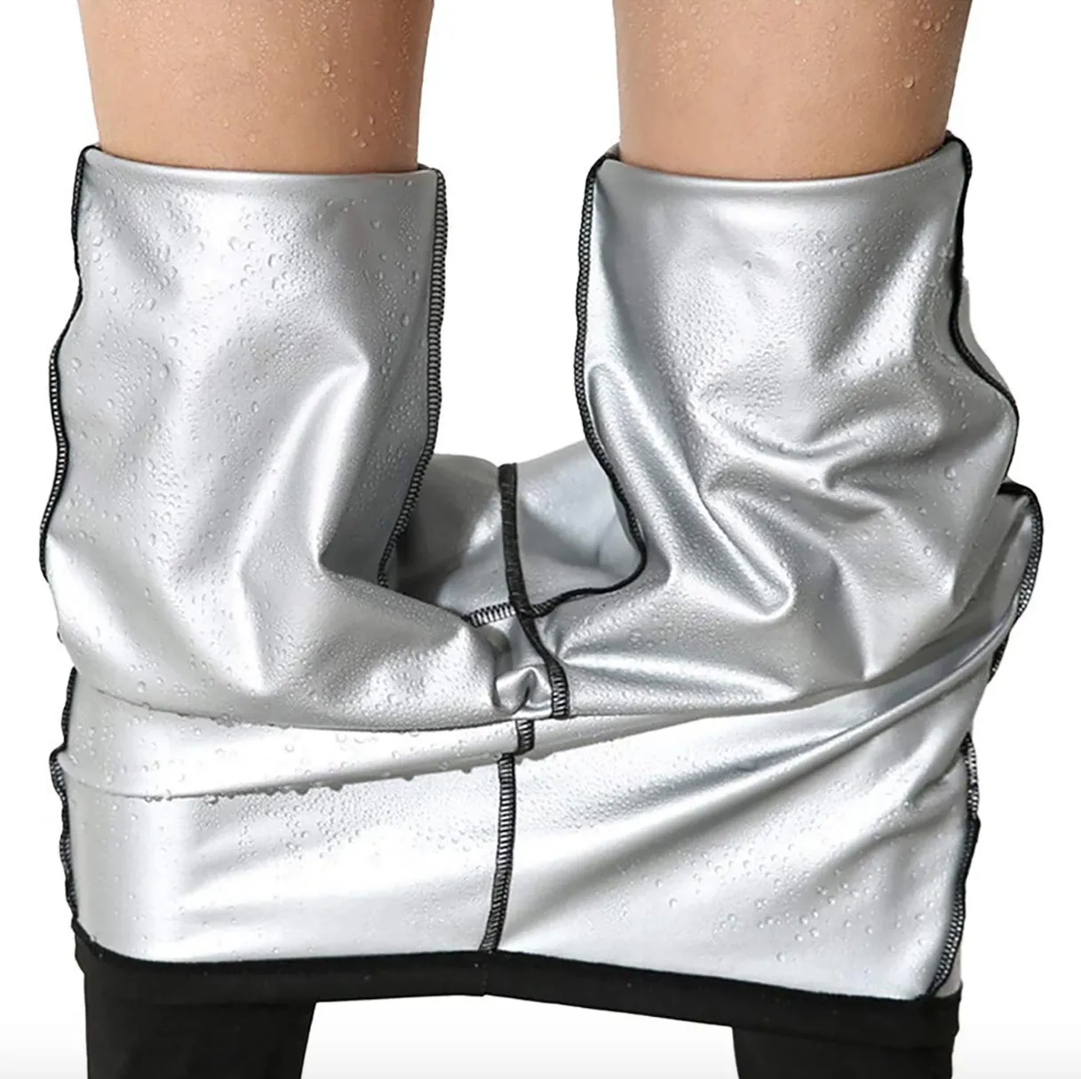 Thermo Sweat Compression Shorts/Leggings with Sauna Effect in Black