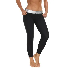 Thermo Sweat Compression Shorts/Leggings with Sauna Effect in Black