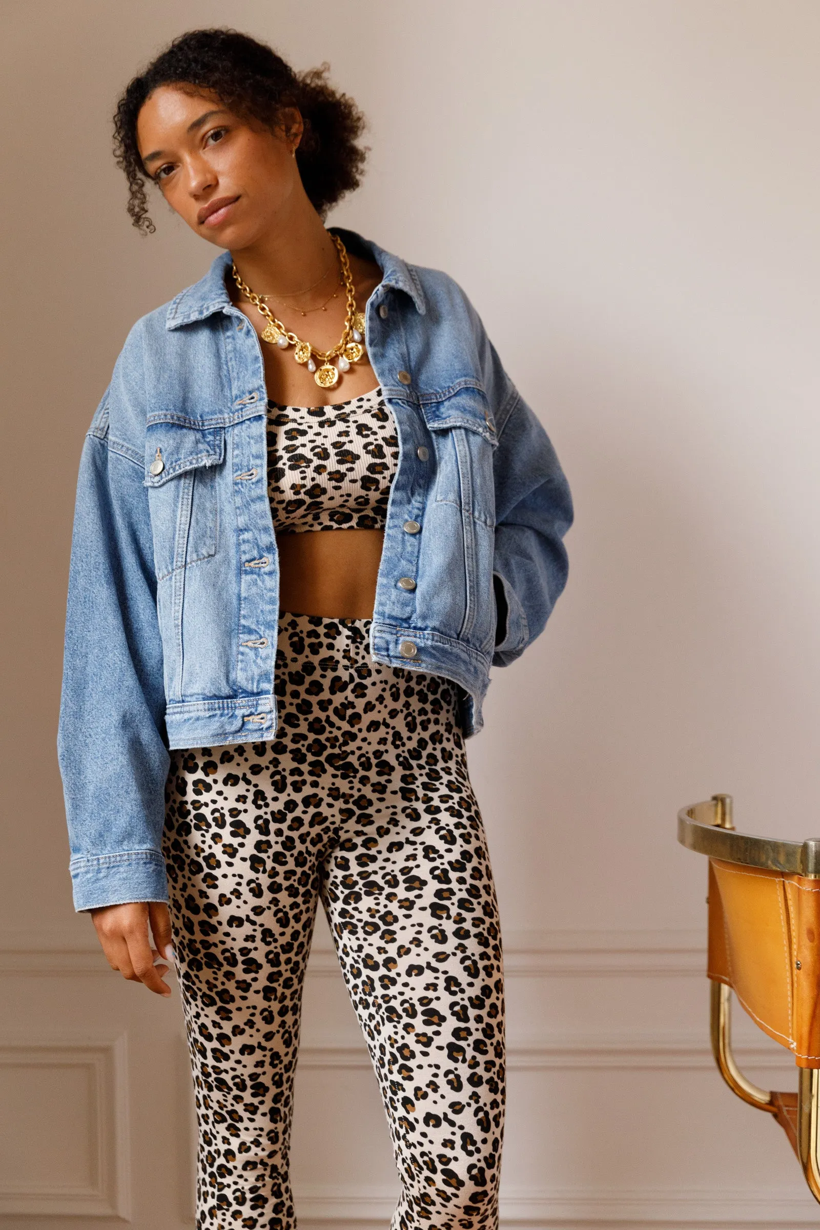 Top & Leggings - Léopard