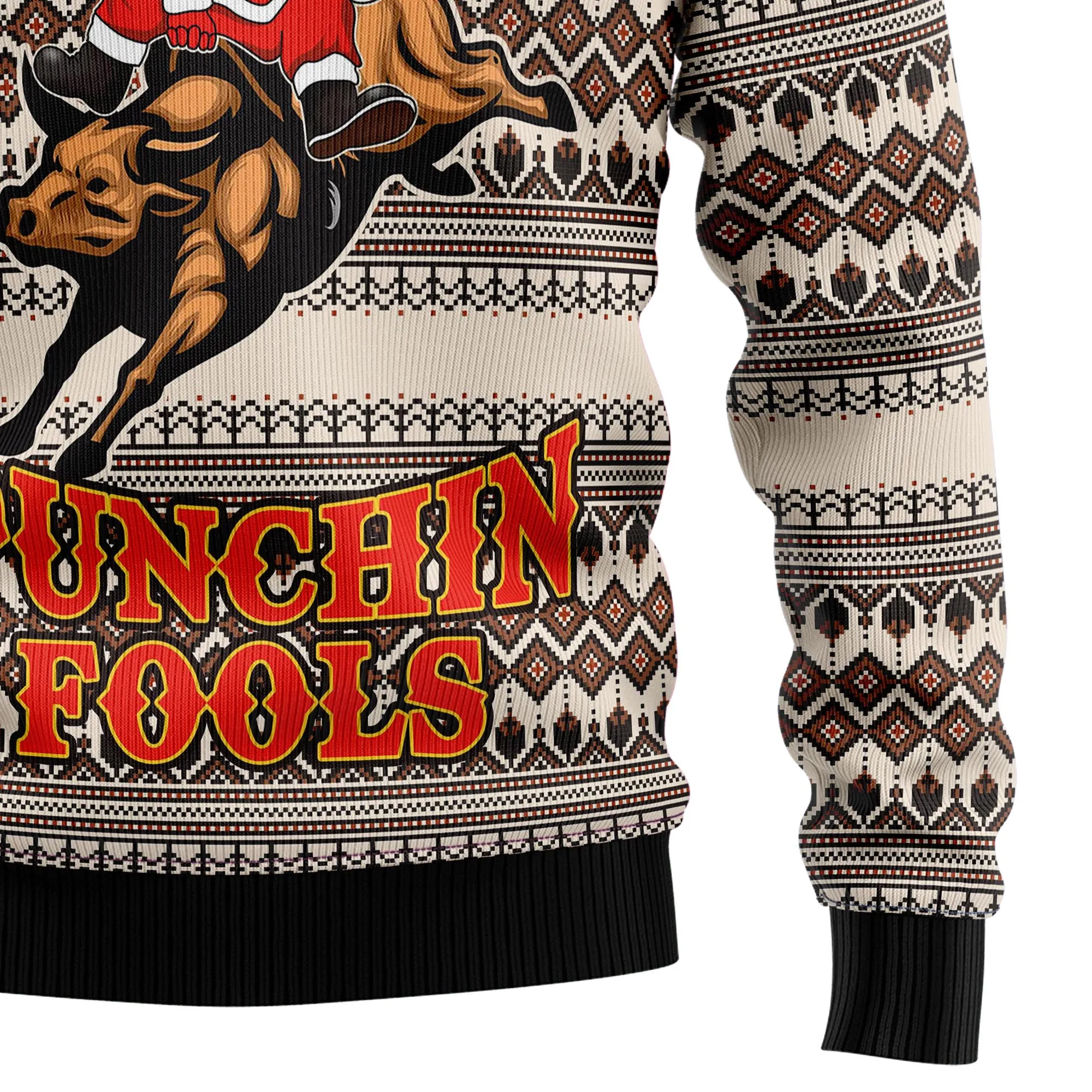 Ugly Sweater JulesRoche All-Over Print Cotton Blend Christmas