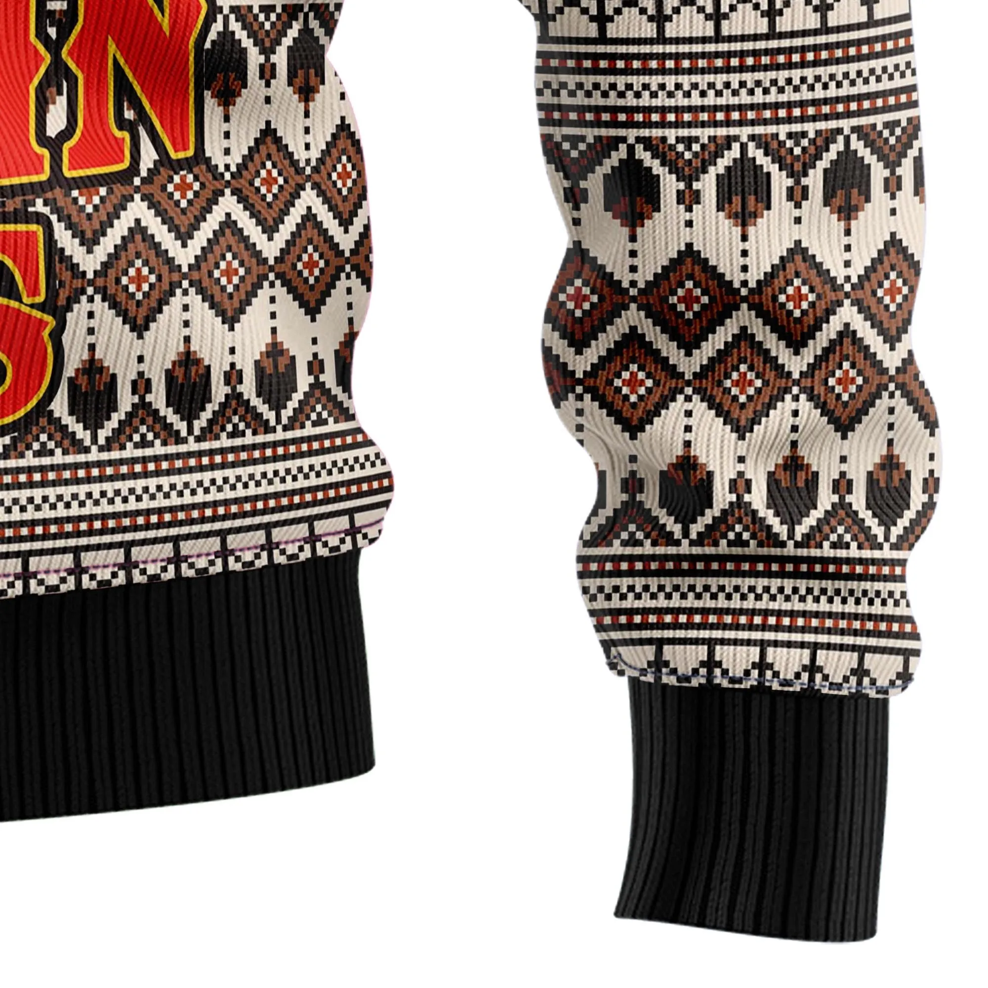 Ugly Sweater JulesRoche All-Over Print Cotton Blend Christmas
