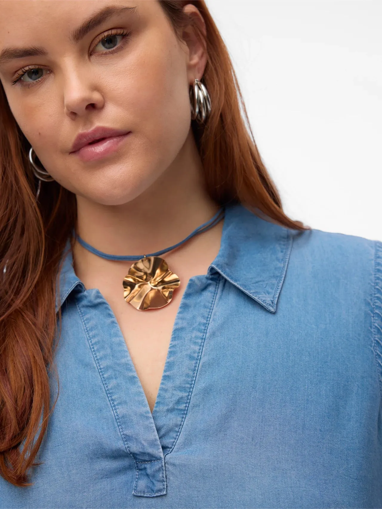 Vero Moda Curve Harper Denim Top