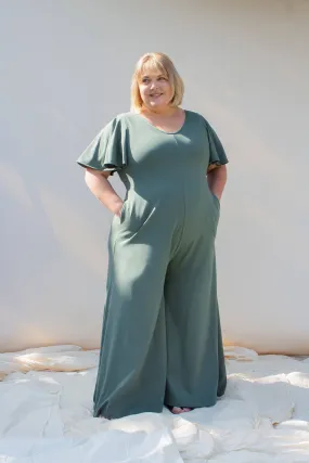 Villa Flutter-Sleeve Jumpsuit (Meadow)