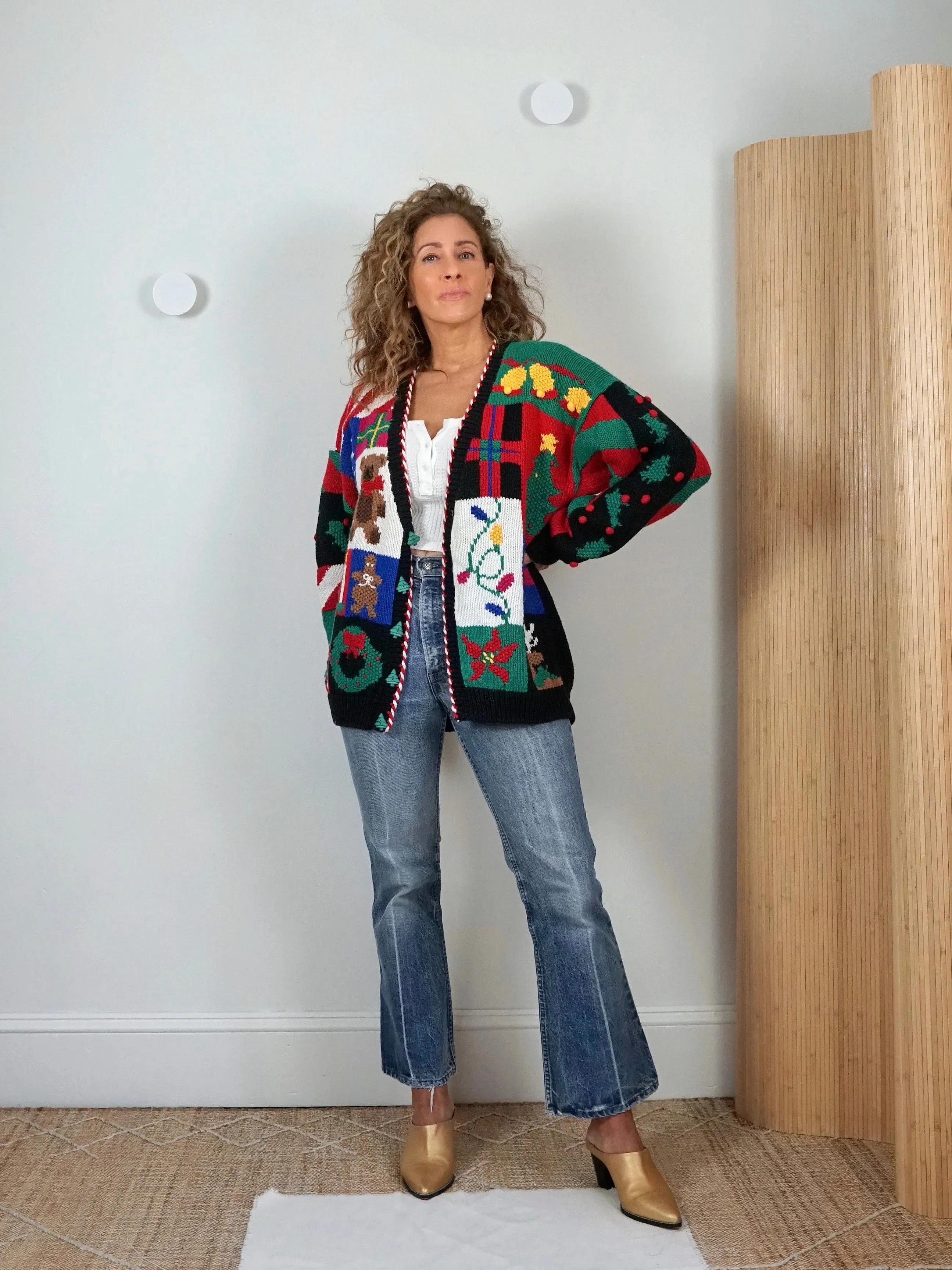 Vintage 90's BellePointe Christmas Theme Sweater