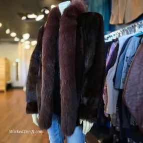 VINTAGE Mink/Fox Trim Coat