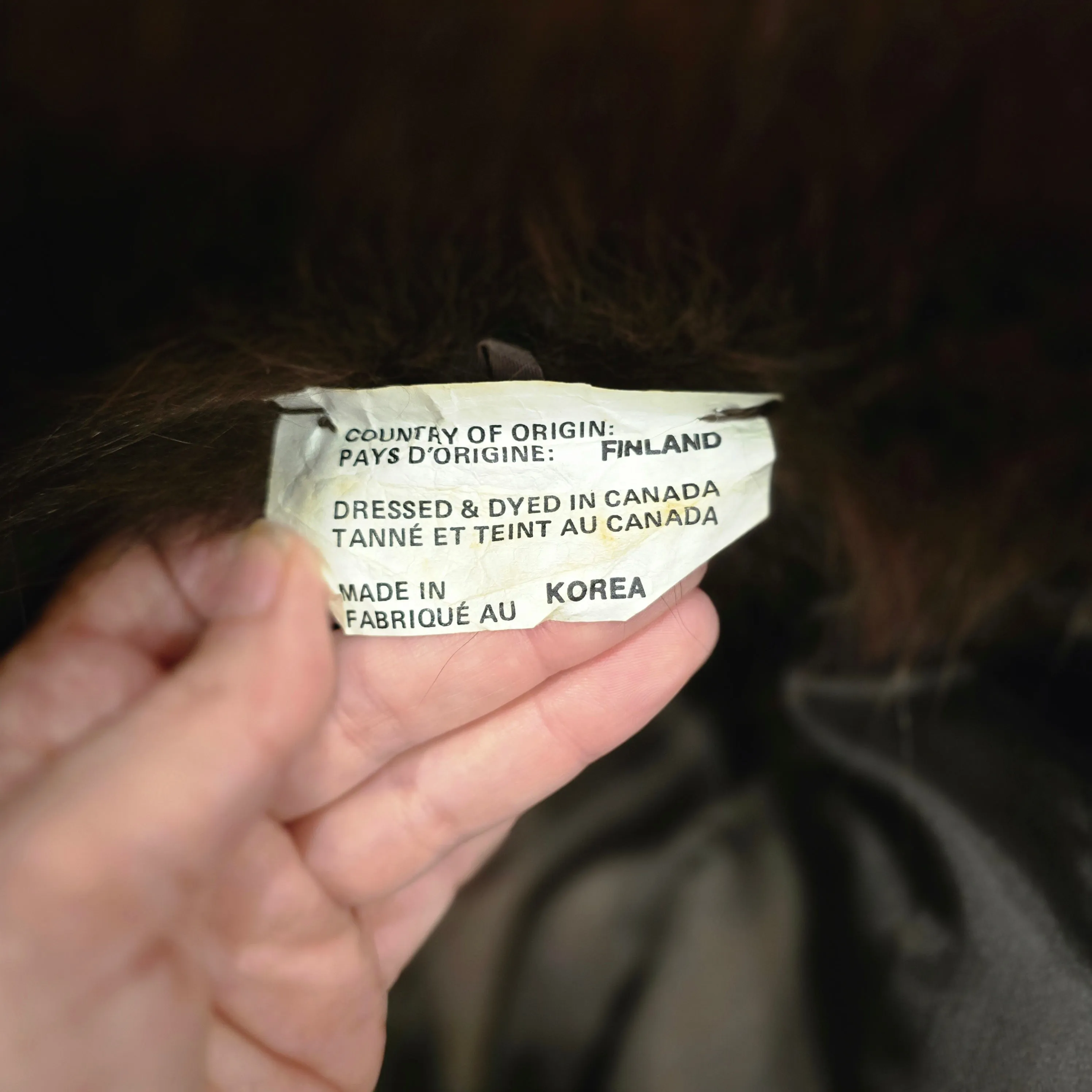 VINTAGE Mink/Fox Trim Coat