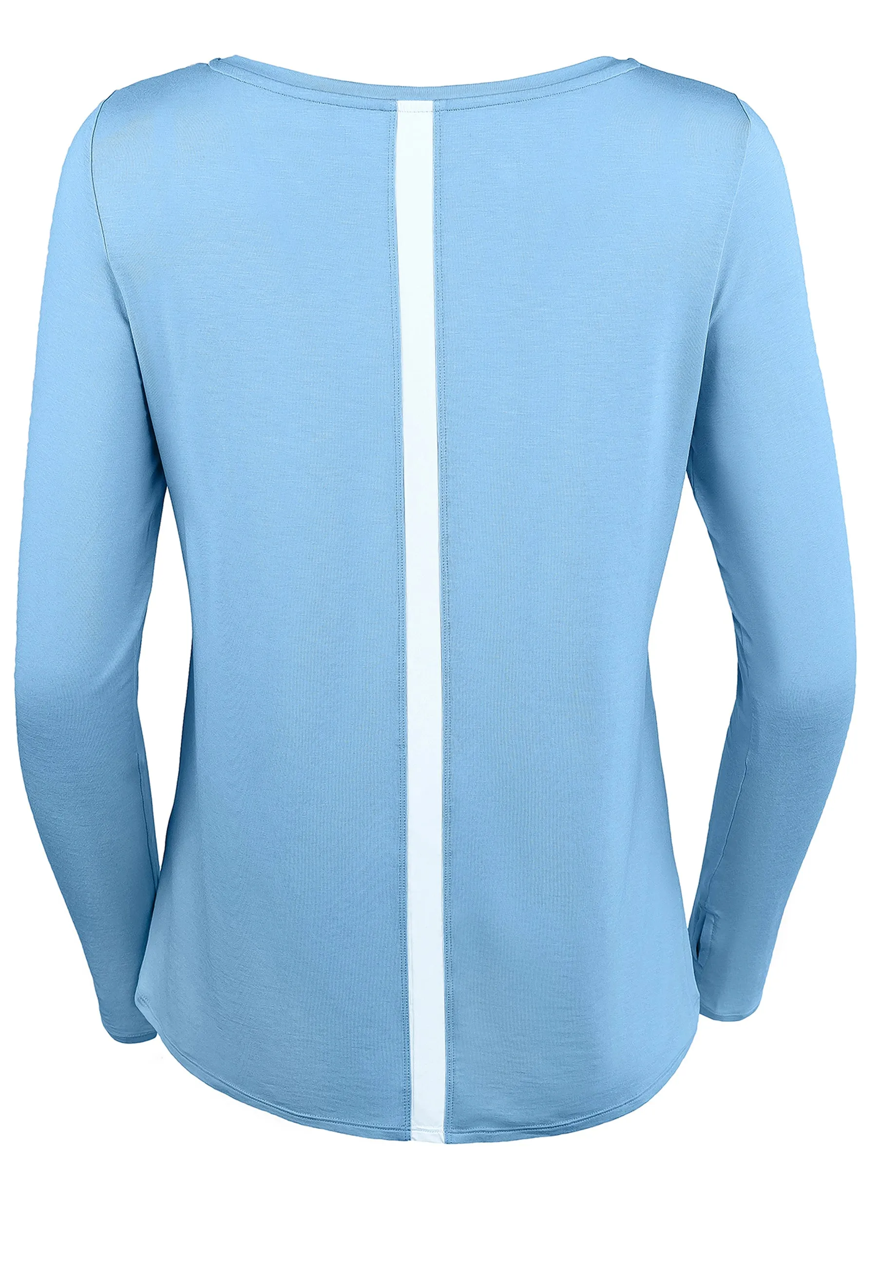 Wave Long Sleeve Top - Dusty Baby Blue