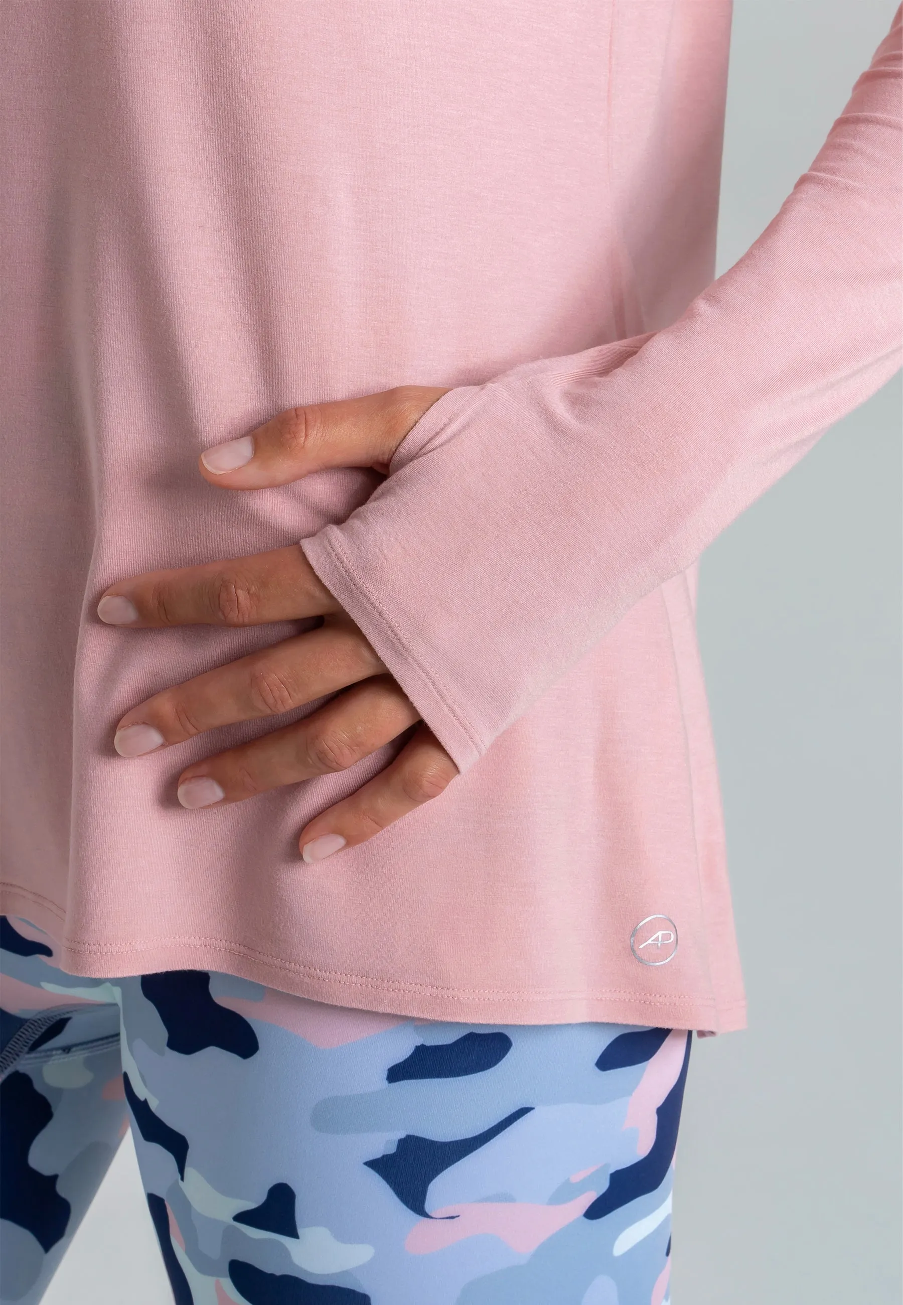 Wave Long Sleeve Top - Rose Blossom