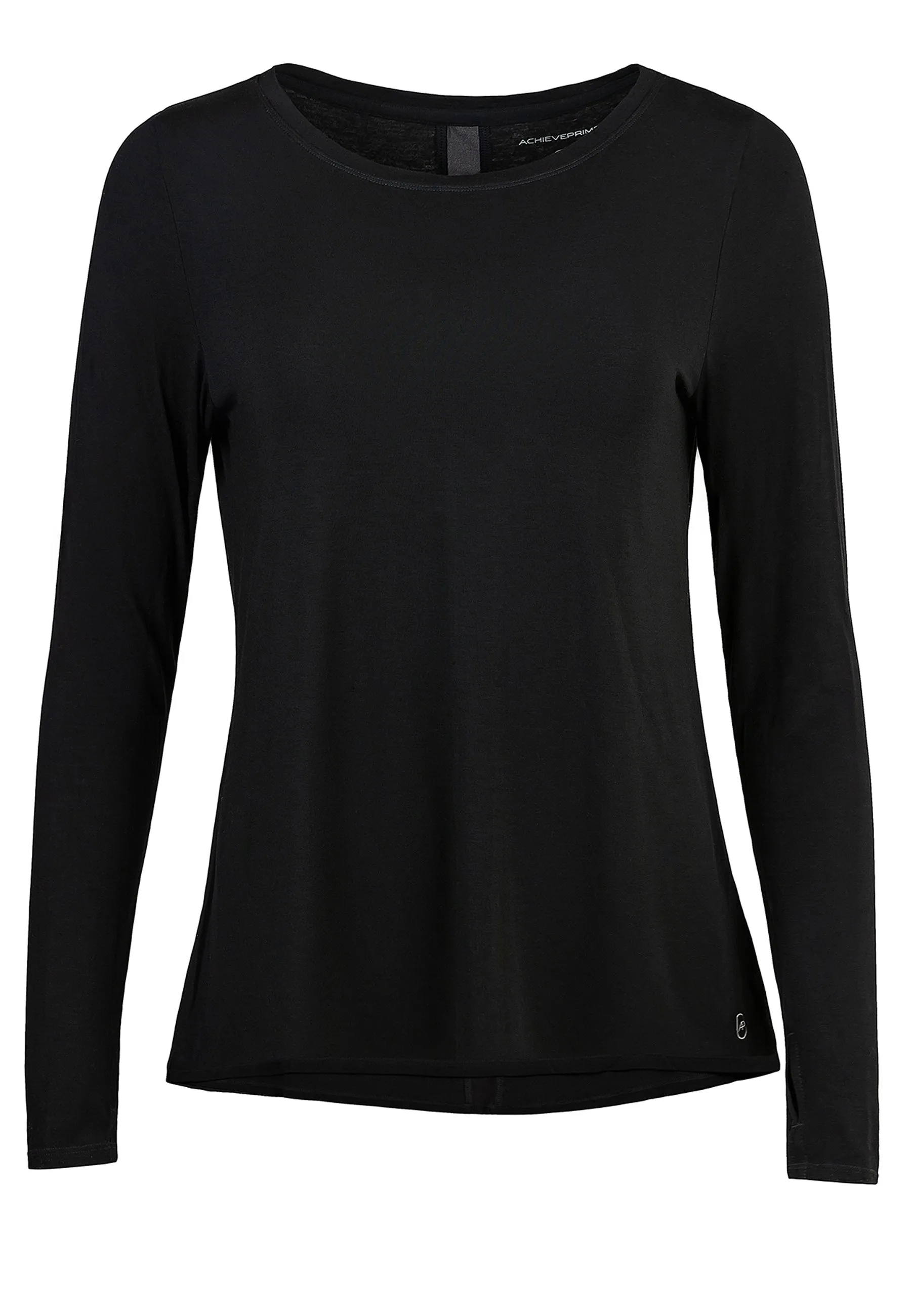 Wave Long Sleeve Top - Schwarz