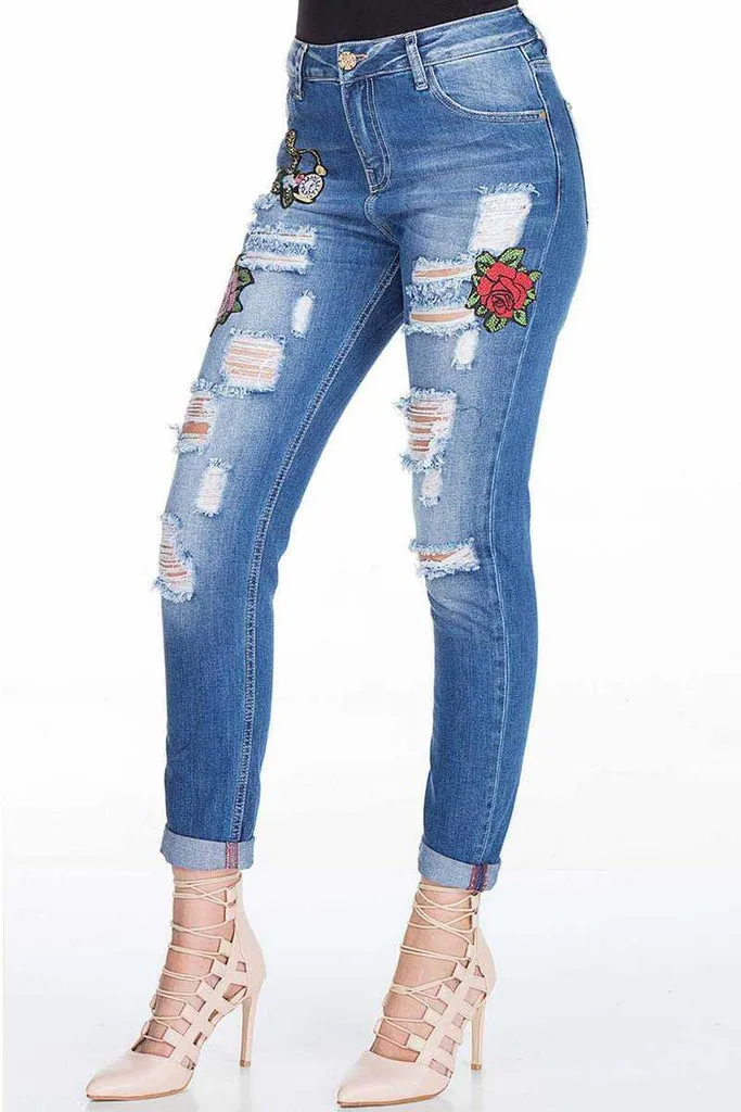 WD303 Women's High Waist Jean Pants