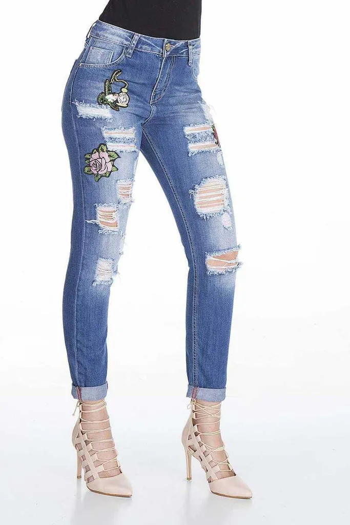 WD303 Women's High Waist Jean Pants