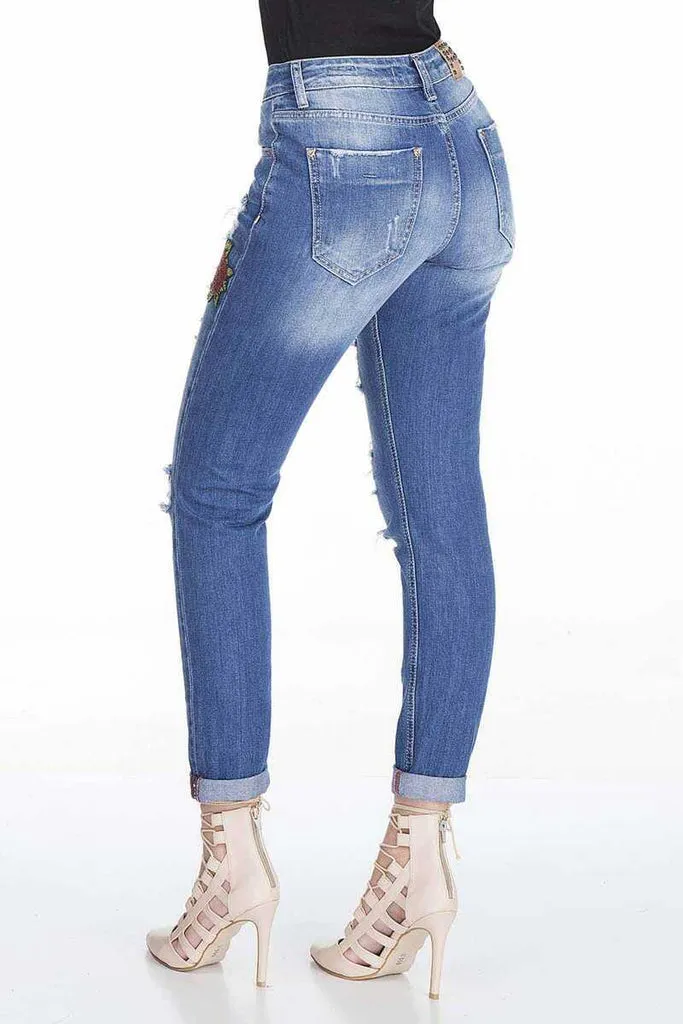 WD303 Women's High Waist Jean Pants