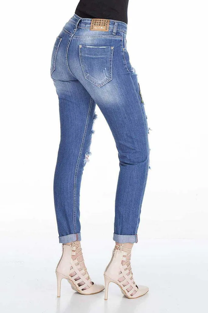 WD303 Women's High Waist Jean Pants