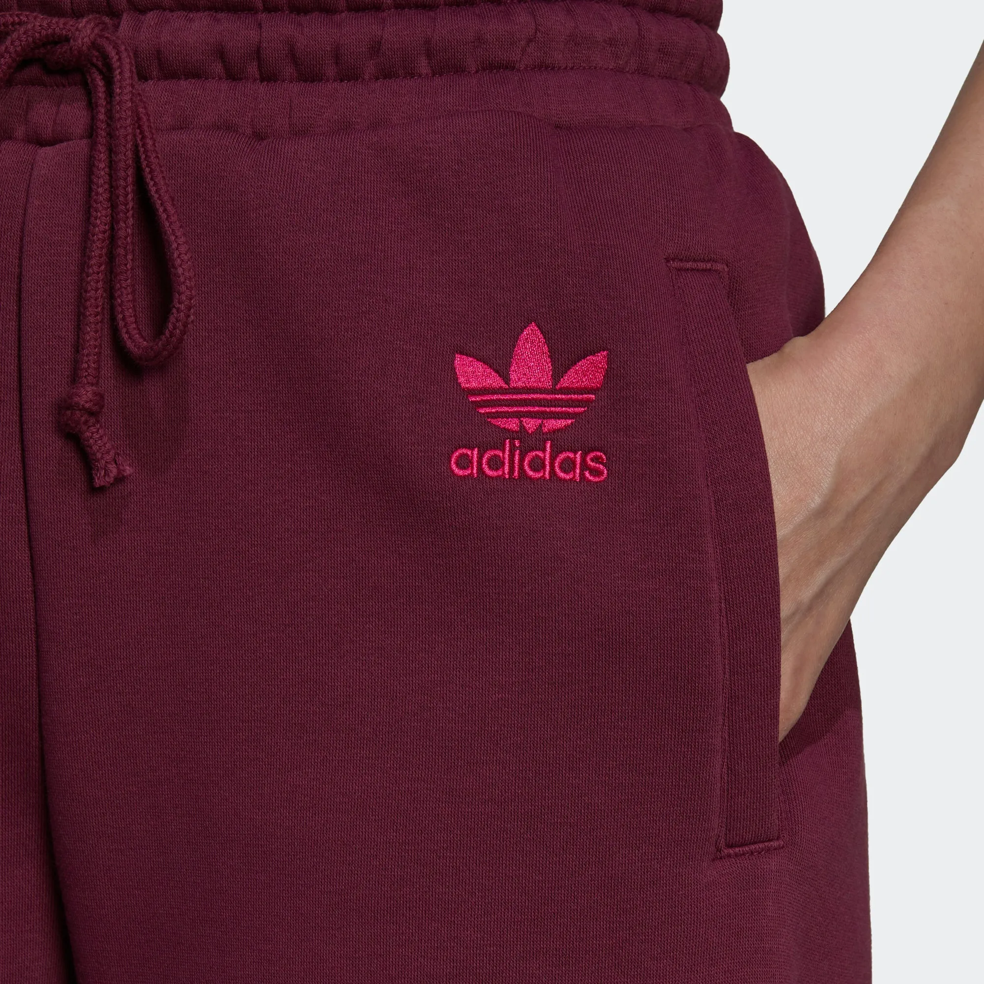 Women's adidas Originals Logo Play Cuff Pants Crimson
