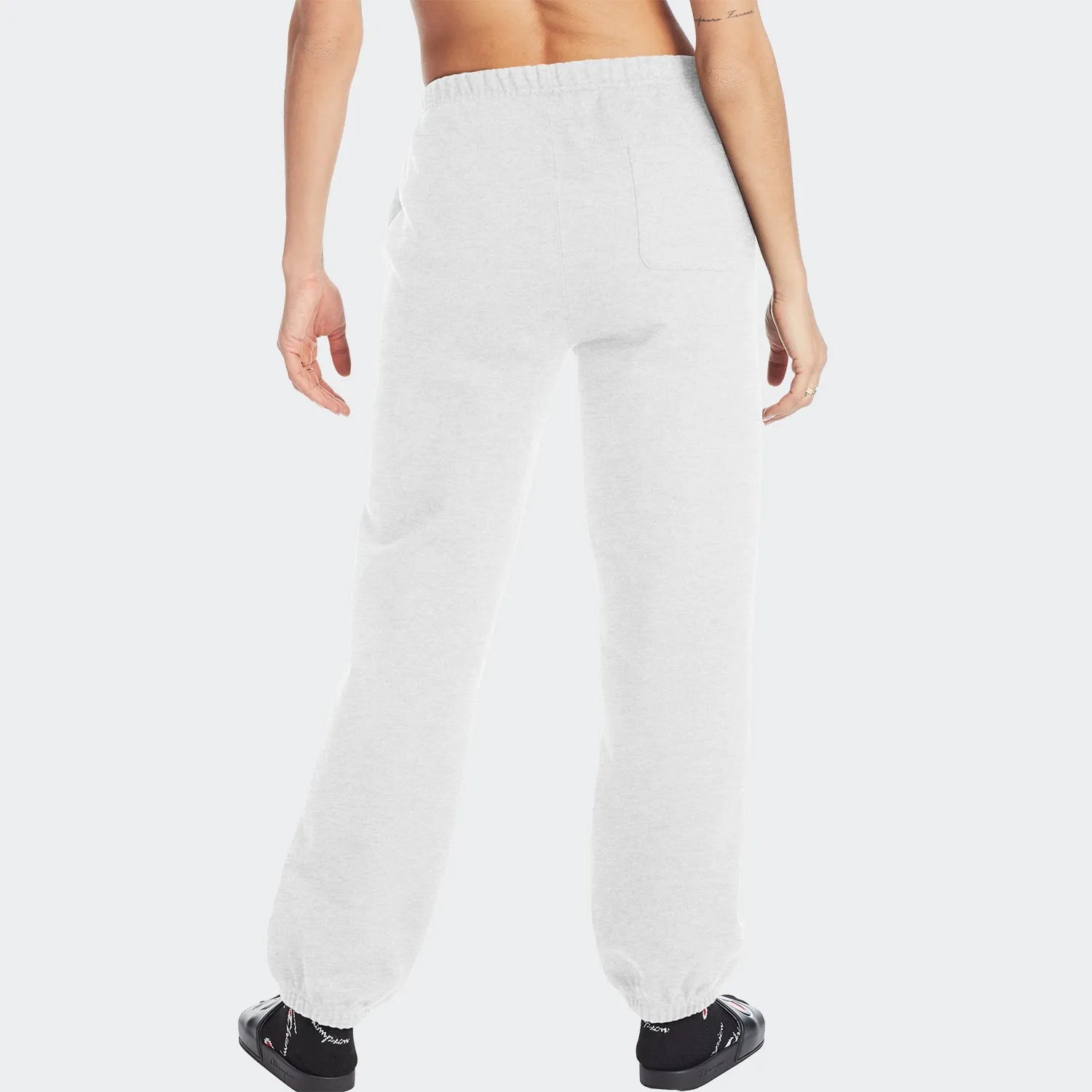 Women's Champion Reverse Weave Boyfriend Sweatpants Silver Grey