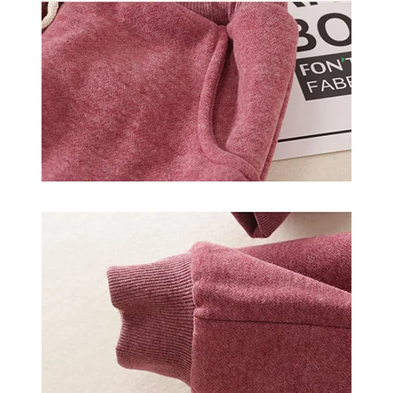 Women's Winter Fleece Sweatpants Running Active Thermal Sherpa Lined Jogger Pants With Candy Colors