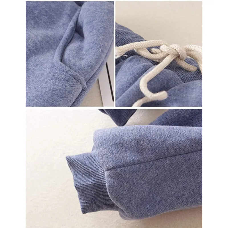 Women's Winter Fleece Sweatpants Running Active Thermal Sherpa Lined Jogger Pants With Candy Colors