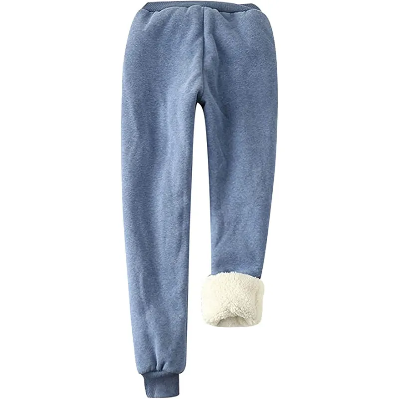 Women's Winter Fleece Sweatpants Running Active Thermal Sherpa Lined Jogger Pants With Candy Colors