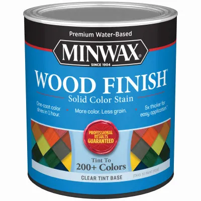 Wood Finish Water-Based Solid Color Stain QUART - CLEAR TINT BASE