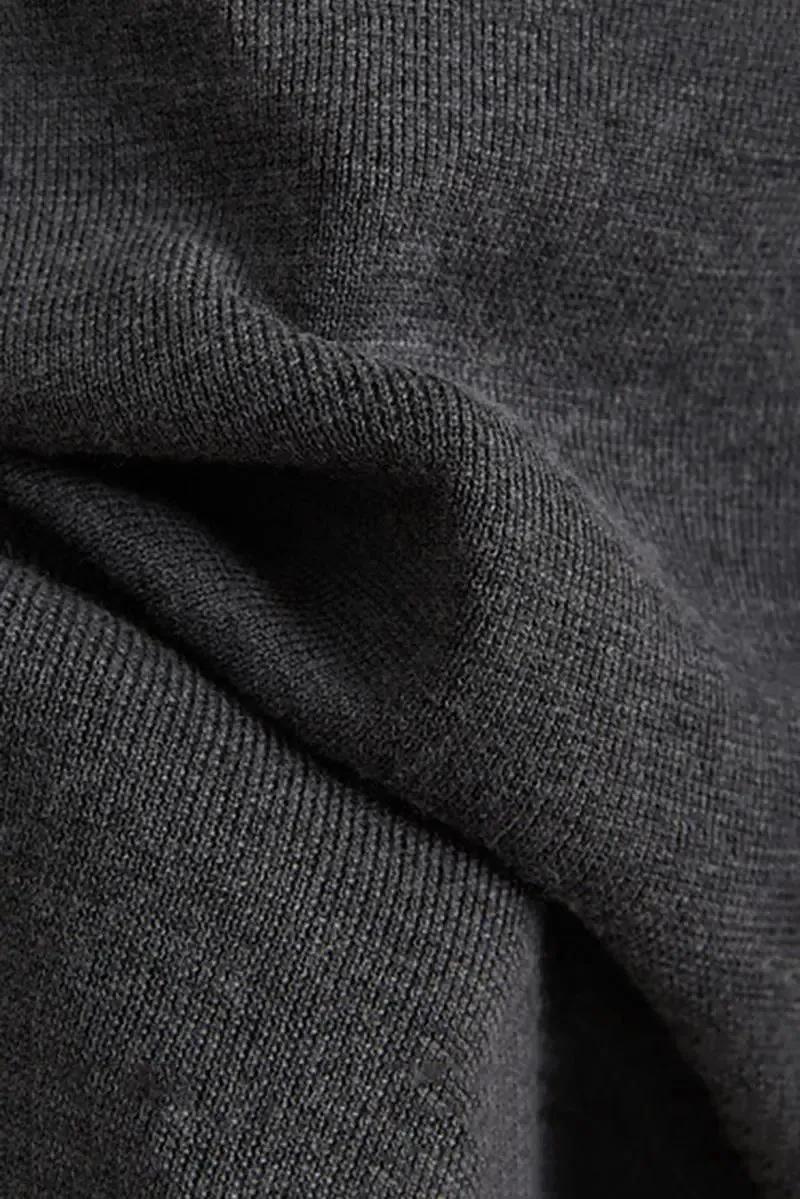 Wool Silk Blend Crew Neck Sweater