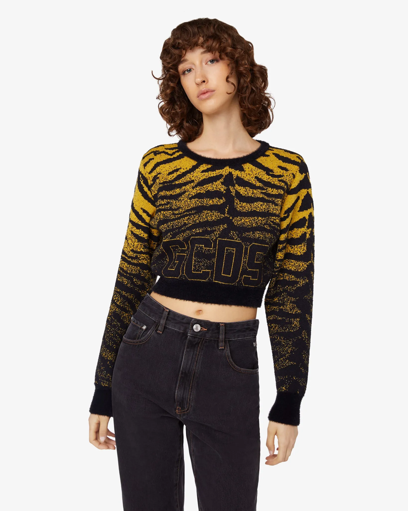 Zebra Lurex Jacquard Sweater